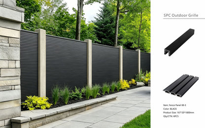 Fencing 88E - Black - Outdoor - 180cm (1 Pack / 6pcs)