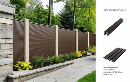 Fencing 88D - Dark Brown - Outdoor - 180cm (1 Pack / 6pcs)