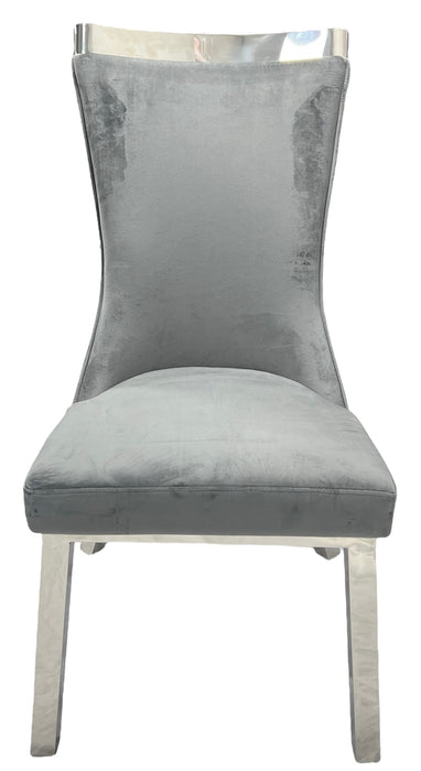 Winsor Dark Grey Chair (Chrome Legs)