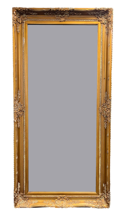 A13/Wooden Frame Mirror/3 Sizes - Gold