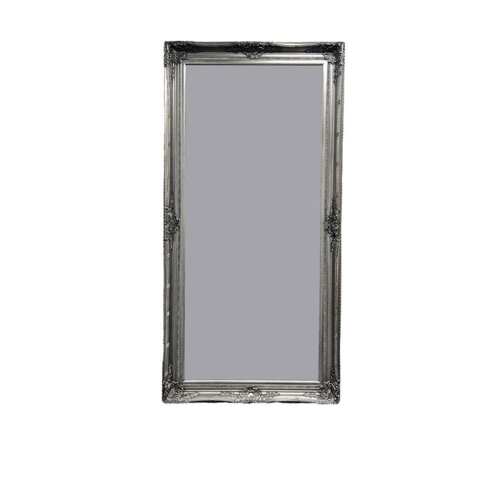 Wooden Frame Mirror/1 Size - Grey