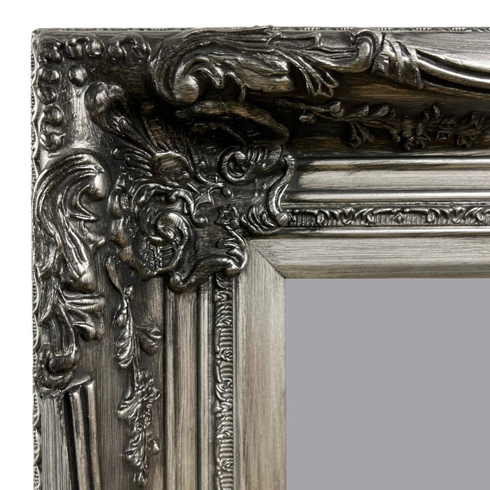 A13/Wooden Frame Mirror/2 Sizes - Grey