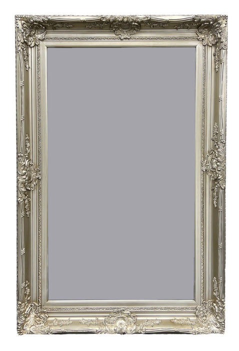 A13/Wooden Frame Mirror/3 Sizes - Silver