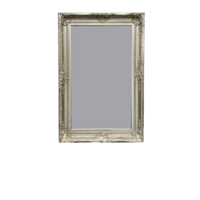 Wooden Frame Mirror/3 Sizes - Silver