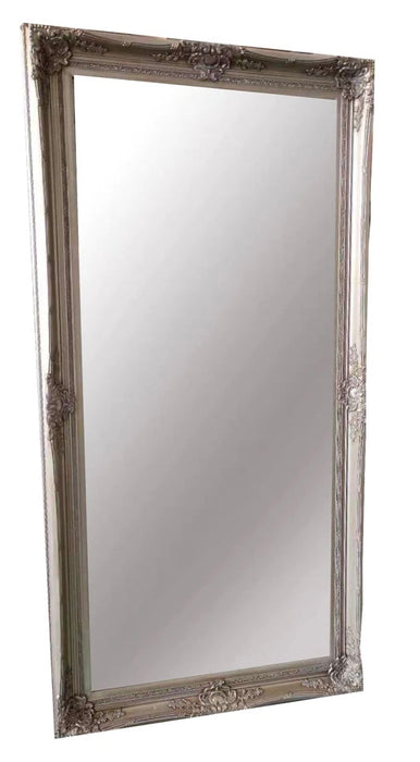 Wooden Frame Mirror/3 Sizes - Silver