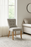 Bentley Beige Chair (Oak Legs)