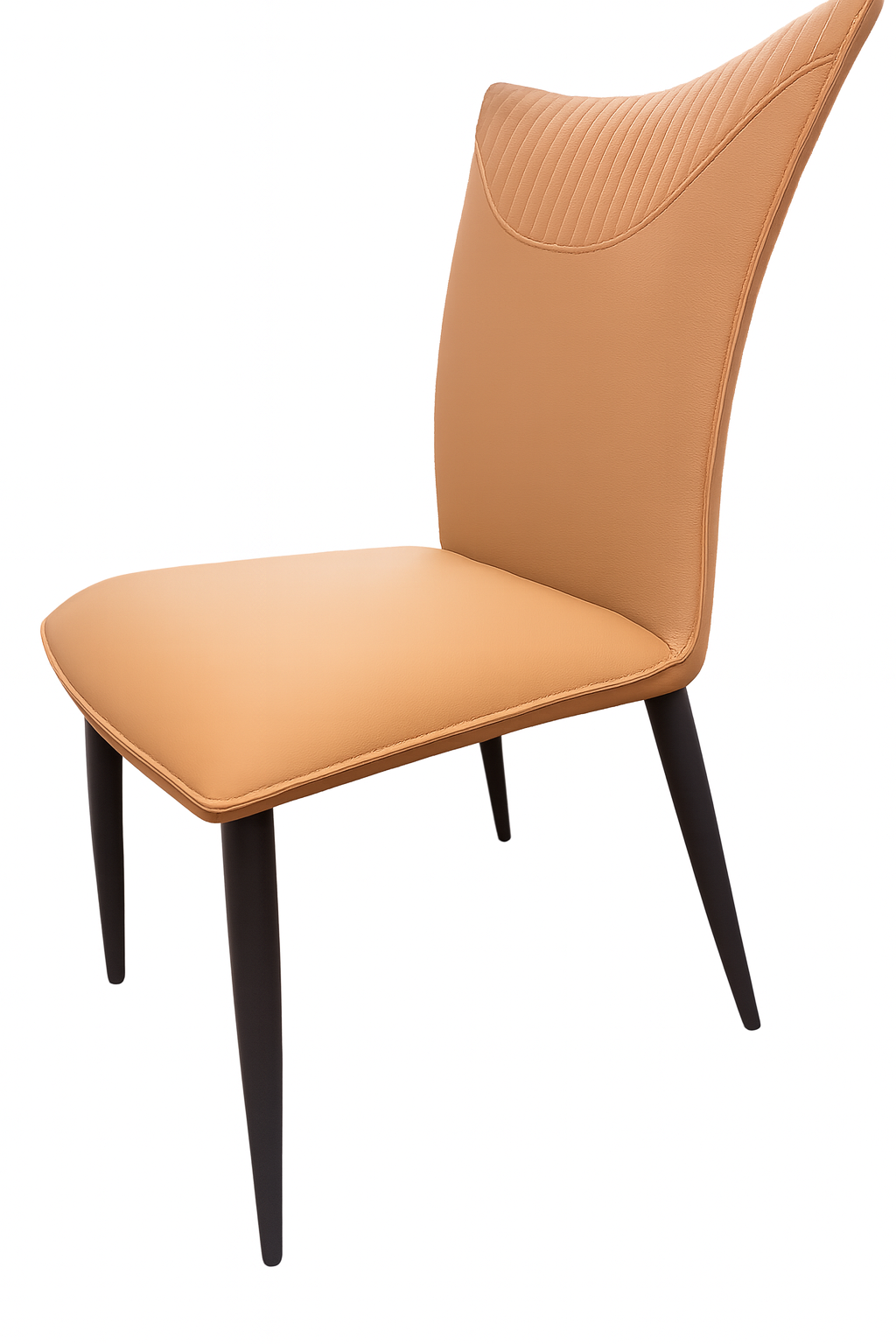 Venice 01 PU Tan Chair (Black Legs)