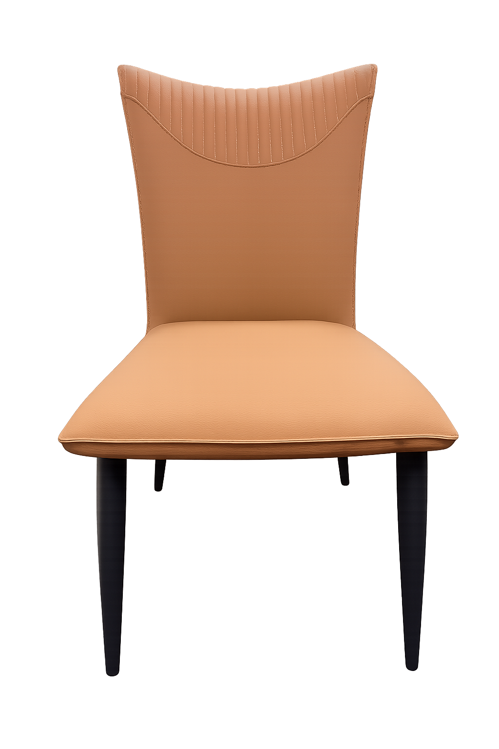 Venice 01 PU Tan Chair (Black Legs)