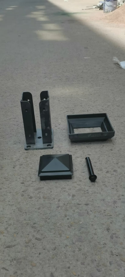 Fence Post Fitting Kit - Black (1 Carton / 4 Sets)