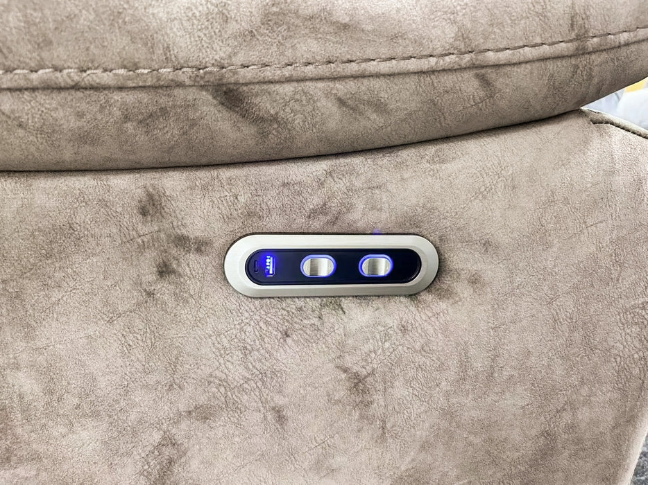 Rose Brown 3 Seater E-Recliner Sofa