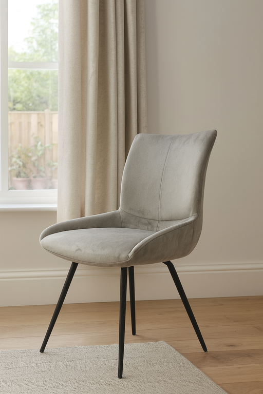 Siena 180º Dark Grey Chair (Black Legs)