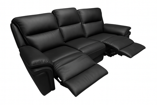 Montana Black 3 Seat Recliner Sofa