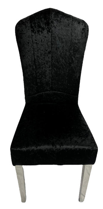 Alice Black Chair (Chrome Legs)