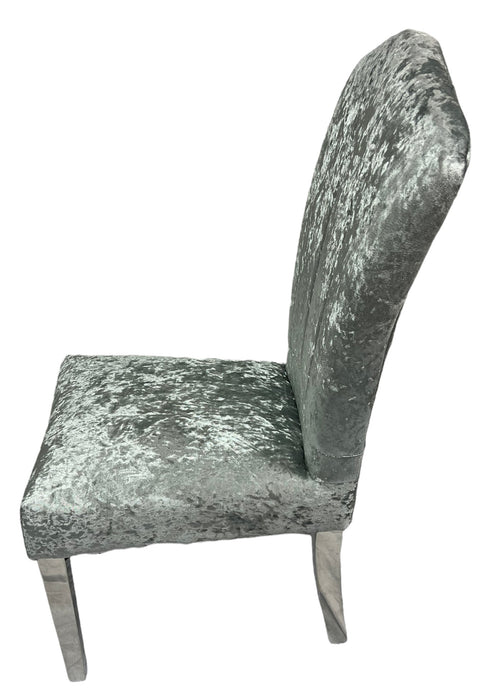A1/Alice Crushed Silver Chair (Chrome Legs)