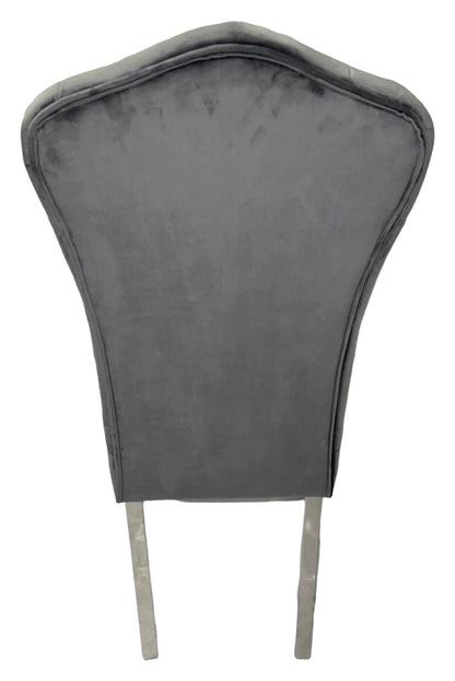 Alice Dark Grey Chair (Chrome Legs)