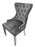 C1/Chelsea 01 Dark Grey Chair (Lion Knocker/Chrome Legs)