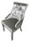 Jessica Silver Grey Chair (Ring Knocker/Chrome Legs)