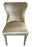 Lewis Mink Chair (Lion Knocker/Chrome Legs)