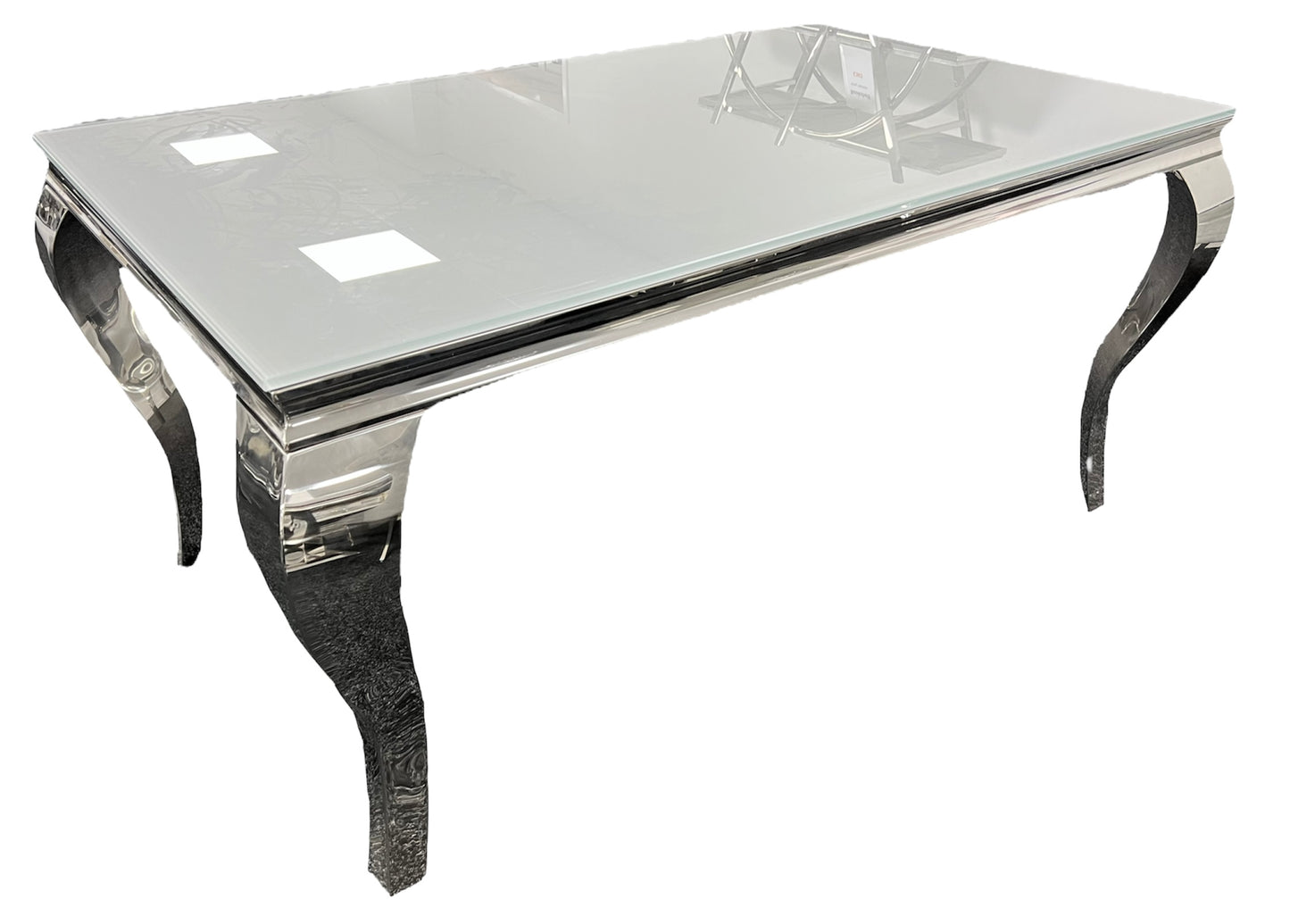 Lewis 1.5/1.8m Glass Dining Table