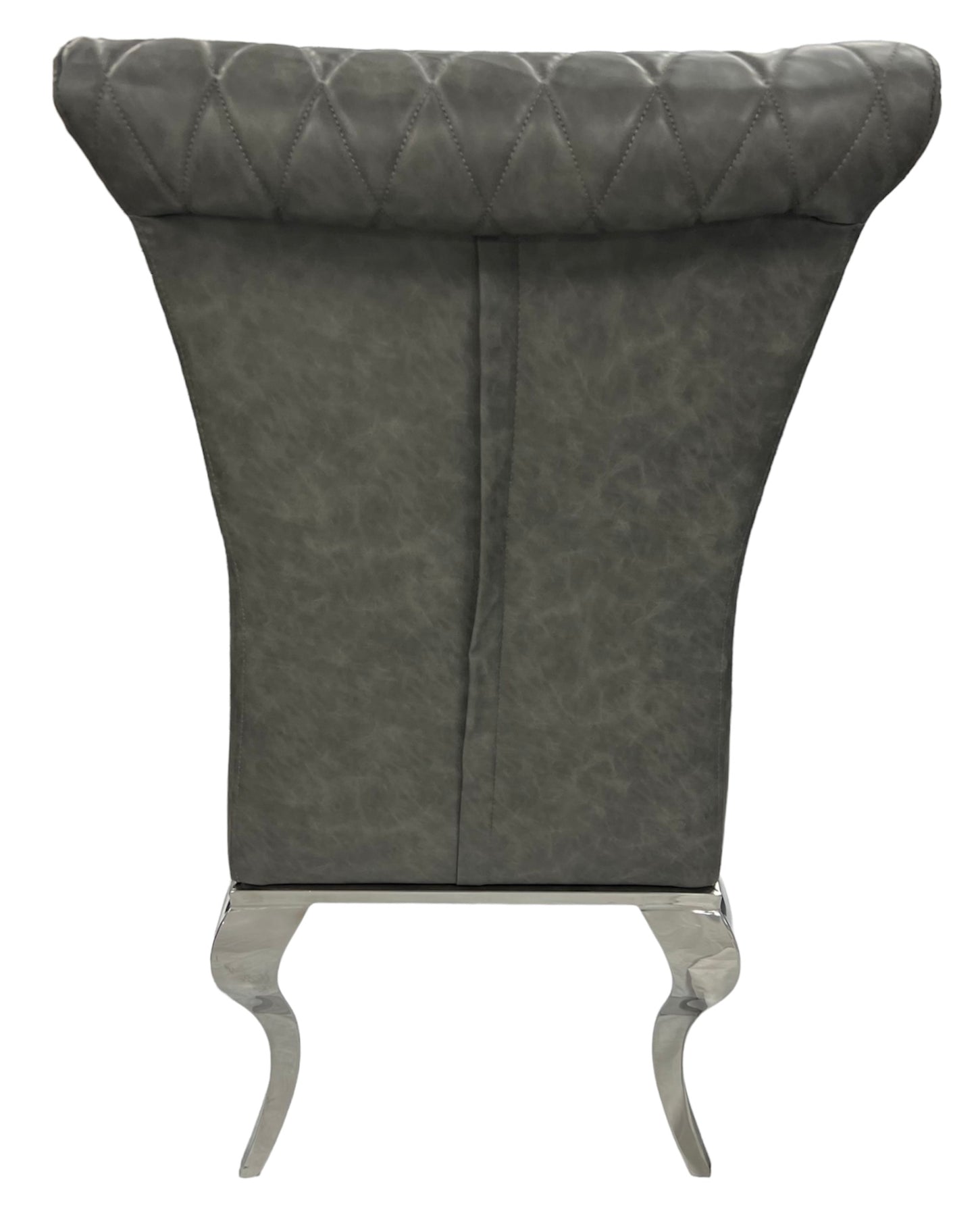 London PU Dark Grey Chair (Chrome Legs)