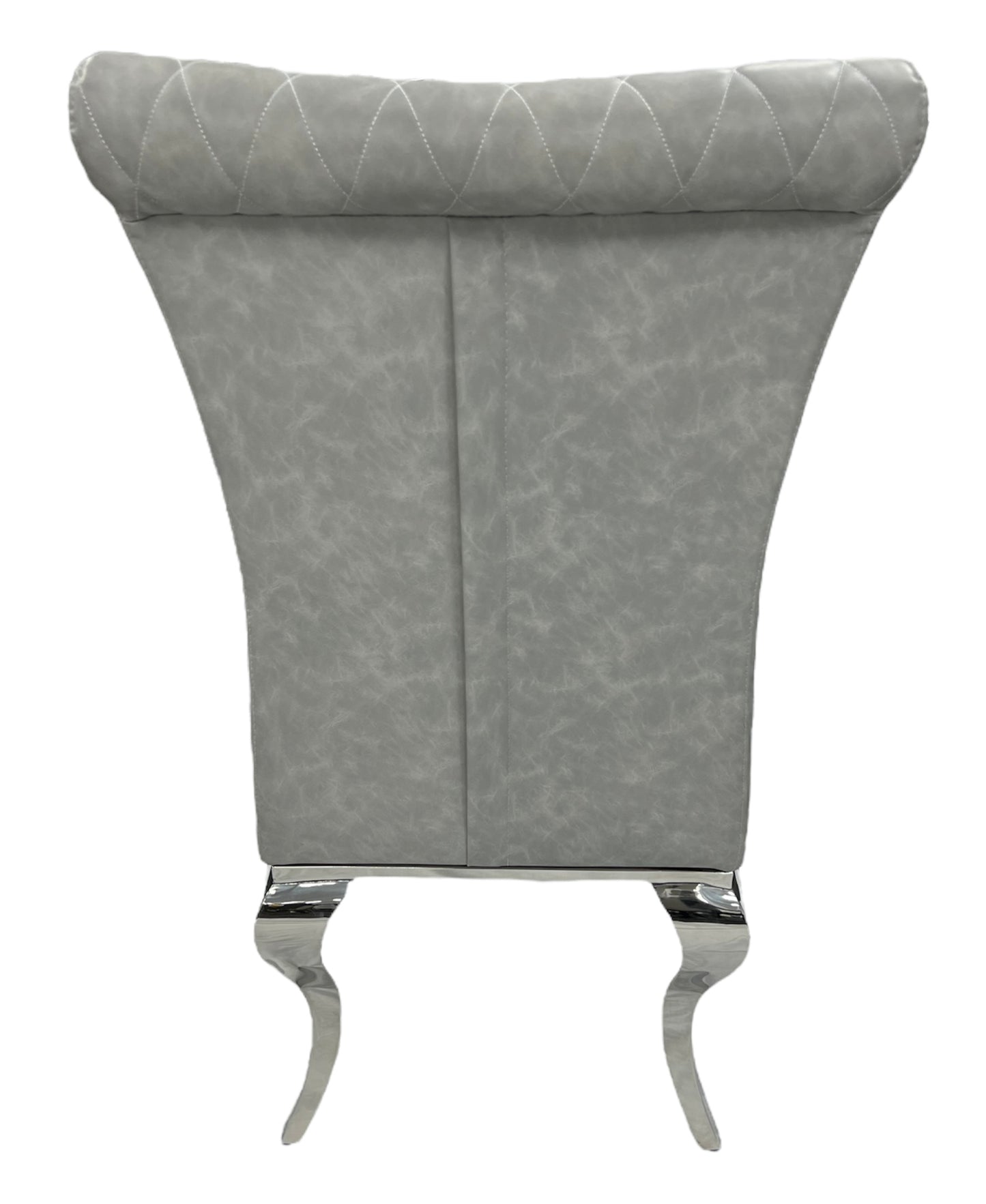 London PU Light Grey Chair (Chrome Legs)