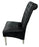 Lucy 01 Crushed Black Chair (Lion Knocker/Chrome Legs)