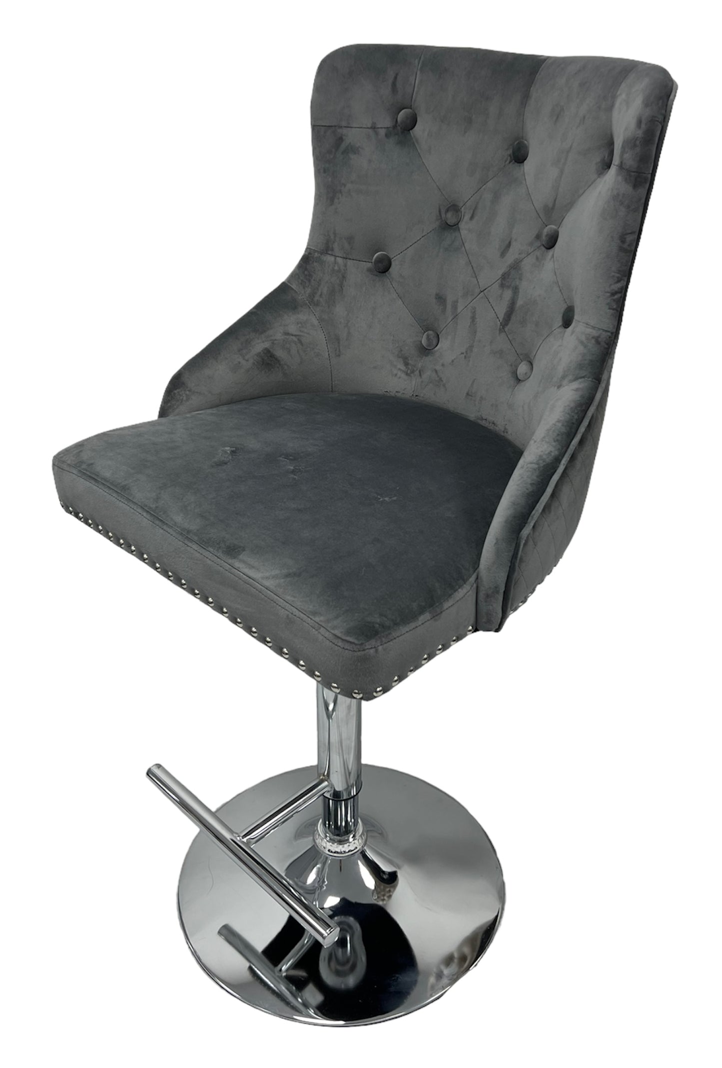 Mayfair Dark Grey Bar Stool (Lion Knocker)