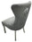 Mayfair Dark Grey Chair (Lion Knocker/Chrome Legs)