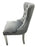 Mayfair Dark Grey Chair (Lion Knocker/Chrome Legs)