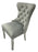 M1/Mayfair Light Grey Chair (Lion Knocker/Chrome Legs)
