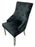 Roma Black Chair (Lion Knocker/Chrome Legs)