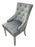 A02/Roma Dark Grey Chair (Lion Knocker/Chrome Legs)