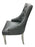 A02/Roma PU Dark Grey Chair (Lion Knocker/Chrome Legs)