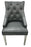 Roma PU Dark Grey Chair (Lion Knocker/Chrome Legs)