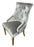 A01/Roma Silver Grey Chair (Lion Knocker/Gold Legs)