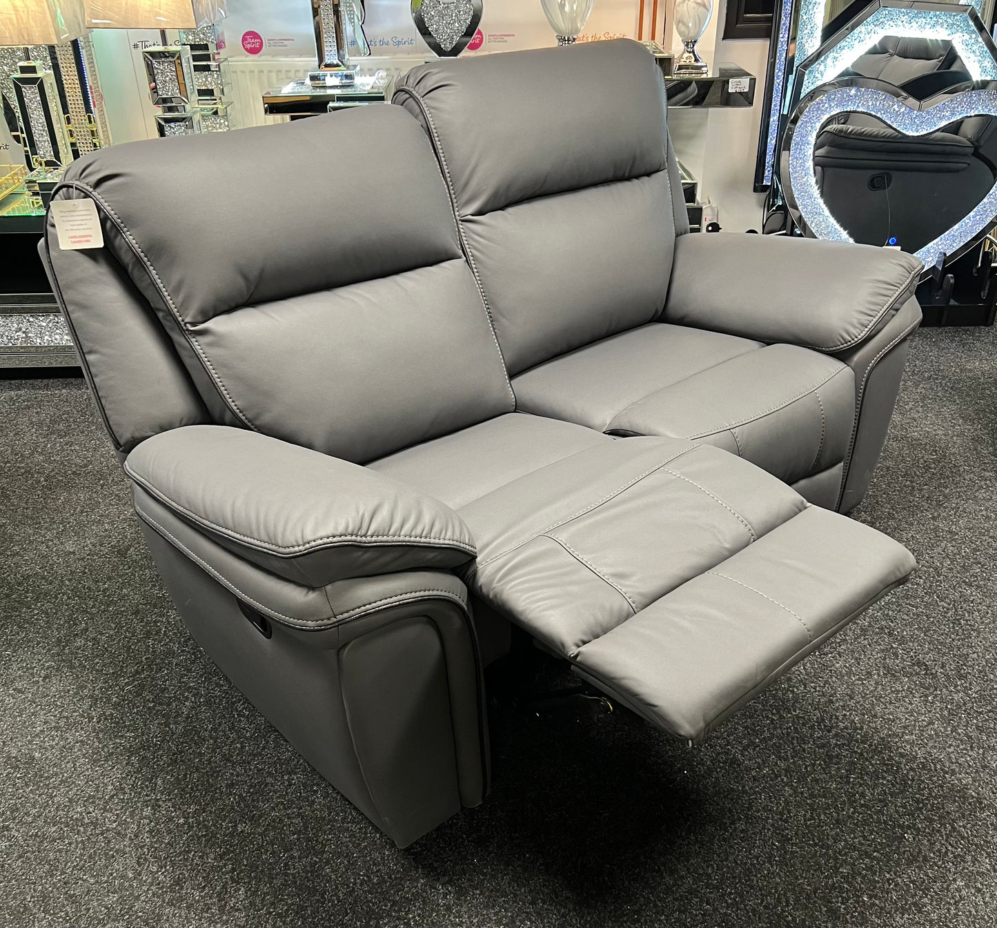 Montana Grey 2 Seat Recliner Sofa