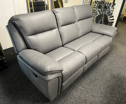 Montana Grey 3 Seat Recliner Sofa