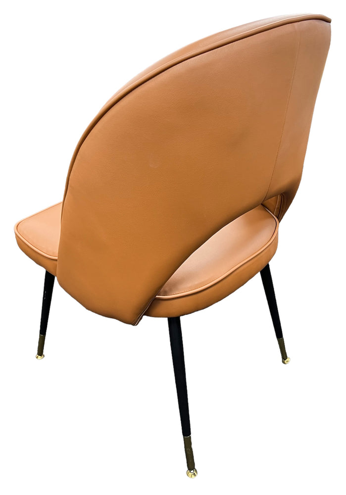 A03/Venice PU Tan Chair (Black Legs)